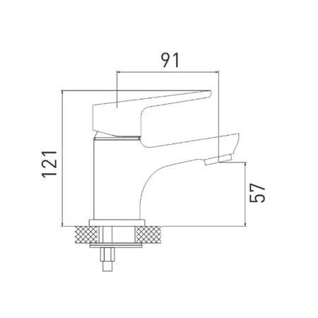 Смеситель GROSS AQUA Vista для умывальника 6255267С (8)