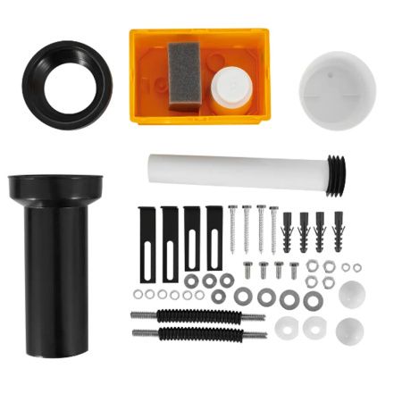 Комплект Инсталляция OLI 80 ECO mechanic с кнопкой Slim белая 886914SLO1 + Унитаз подвесной Knois KN9722002 безободковый, с крышкой 53,5х36х34 см.