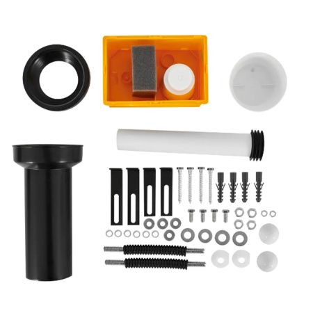 Комплект Инсталляция OLI 80 ECO mechanic с кнопкой Slim белая 886914SLO1 + Унитаз подвесной Knois KN9722001 безободковый, с крышкой 53,3х36,5х35,5 см.