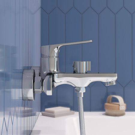 Смеситель для ванны GROSS AQUA Prado 2878828C с коротким изливом