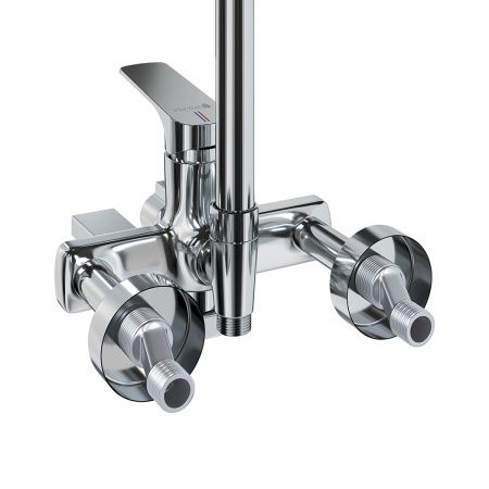 Душевая система со смесителем GROSS AQUA Prado GA9828SMDR с изливом, никель-хром