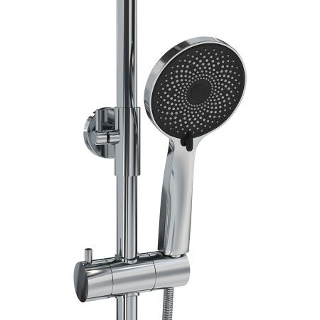 Душевая система со смесителем GROSS AQUA Prado GA9828SMDR с изливом, никель-хром