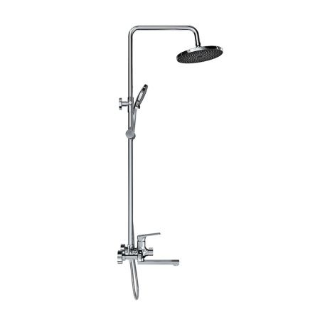 Душевая система со смесителем GROSS AQUA Prado GA9828SMDR с изливом, никель-хром