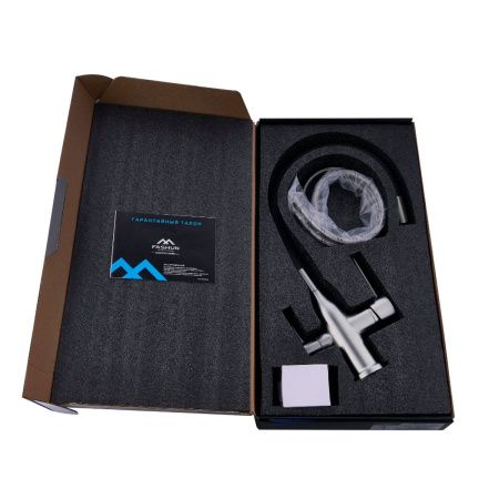 Смеситель для кухни FASHUN A4363-N с подключением фильтра пиьевой воды, сатин, черный (10)