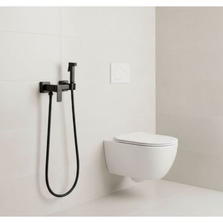 Смеситель для биде FASHUN A7504-17, с гигиеническим душем, SUS304, оружейная сталь (10)