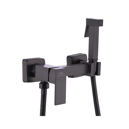 Смеситель для биде FASHUN A7504-17, с гигиеническим душем, SUS304, оружейная сталь (10)