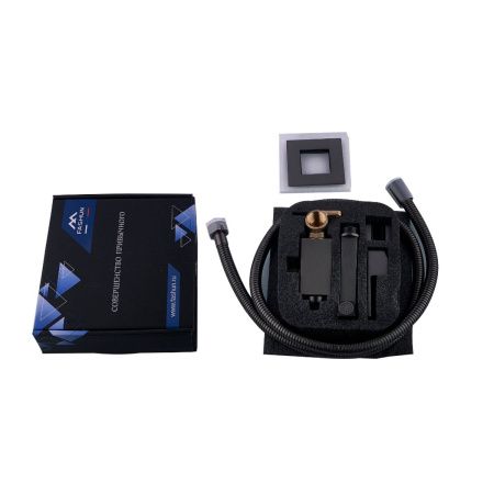 Смеситель для биде FASHUN A7506-17, с гигиеническим душем, встраиваемый, SUS304, оружейная сталь (10)