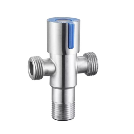 Вентиль трехпроходной для подключения лейки биде и бочка унитаза 1/2" НР VIEIR VER68 (мин.1/100)