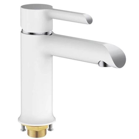 Смеситель для раковины Shevanik S6001F, белый, хром (10)