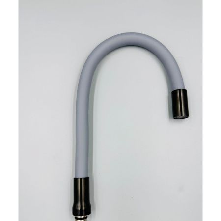 Излив гибкий Wasser Zimmer ZM-761H для кухни силиконовый серый, с черными вставками (50)