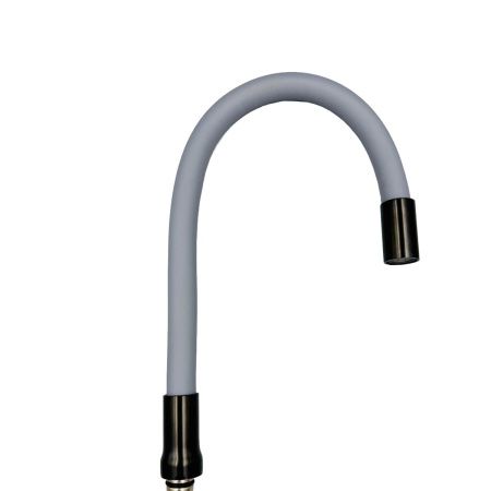 Излив гибкий Wasser Zimmer ZM-761H для кухни силиконовый серый, с черными вставками (50)