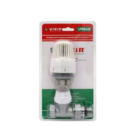 Комплект терморегулирующий прямой 1/2" для радиатора VIEIR VR343 (мин.1/25)