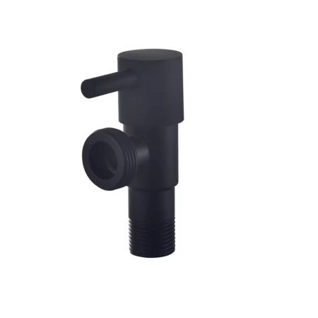 Вентиль угловой с отражателем 1/2"x1/2" НР VIEIR VER69-C нерж.сталь, черный (мин.1/100)