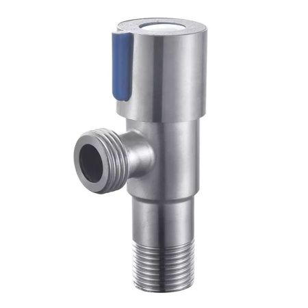 Вентиль угловой с керамической кран-буксой 1/2"x1/2" НР VIEIR VER71 нерж.сталь (мин.1/100)