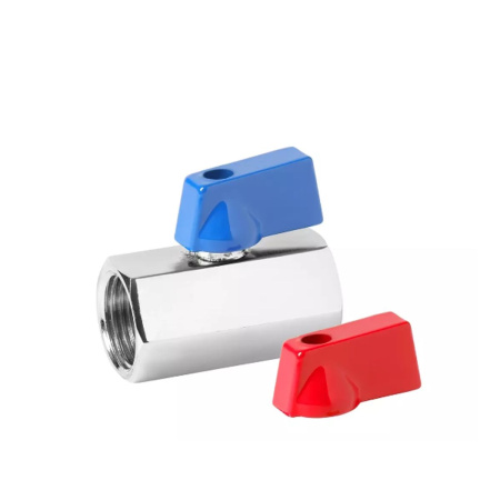Кран шаровой 1/2" ВР/ВР МИНИ кр+син ручки VIEIR VRFF3 (мин.10/200)