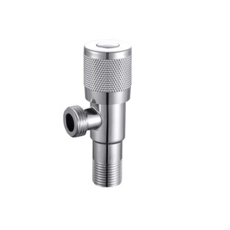 Вентиль угловой с керамической кран-буксой 1/2"x1/2" НР VIEIR VER73-L нерж.сталь, хром (мин.1/100)