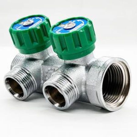 Коллектор регулирующий 1"x3/4" евроконус 2 выхода, ZEISSLER ZSc.401.0602NE (мин.1/20)