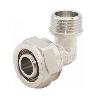 Уголок переходной обжимной 1/2"х16 мм НР TIM C-L1602MN (5/130)