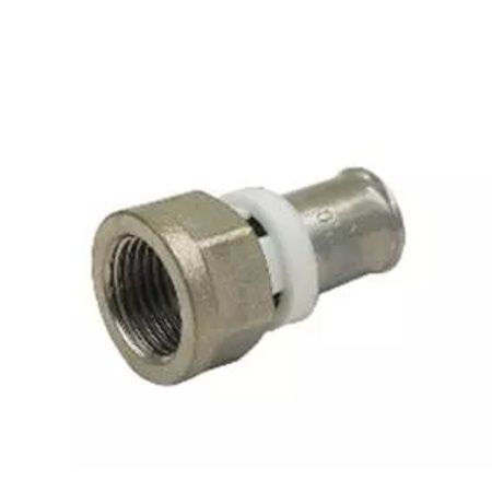 Муфта переходная 1/2"х16 мм с накидной гайкой ВР/пресс TIM F-S1602F(B)N никелированный (мин.30/240)