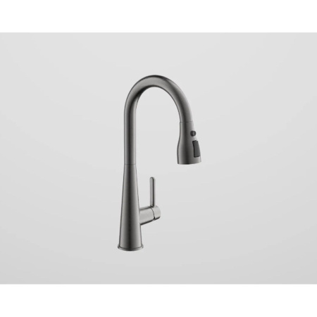 Смеситель для кухни BELZ B74816-3, выдвижная лейка, оружейная сталь (10)