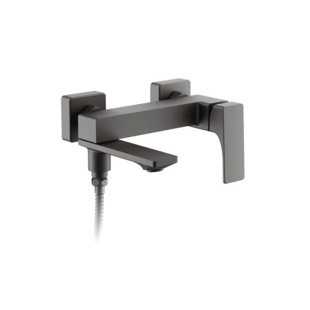 Смеситель для ванны BELZ B60709-3 короткий излив, оружейная сталь (8)