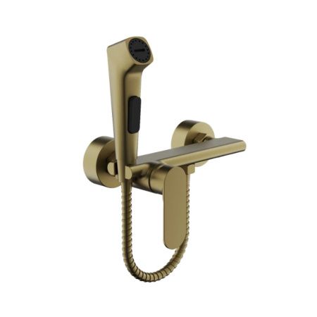 Смеситель с гигиеническим душем BELZ B55645-5 брашированное золото (10)