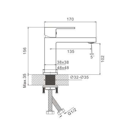 Смеситель для раковины BELZ B10658-8 белый (10)