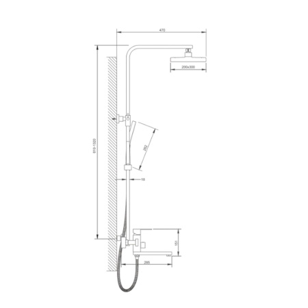 Душевая система BELZ B24817-7, черный (4)