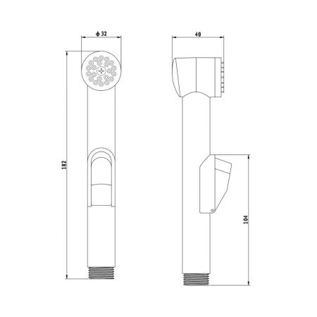 Лейка гигиеническая OLIVE'S DH192, с держателем