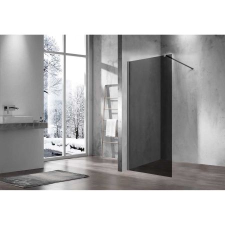 Душевая перегородка Vincea Walk-In VSW-1H100CGGM, 1000*2000, вороненая сталь, стекло тонированное