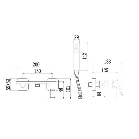 Смеситель для биде Savol S-FXQ013H черный (10)