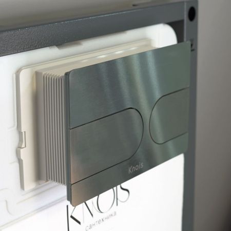 Кнопка механическая двойная Knois KN9900002 никель