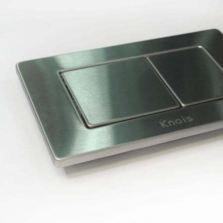 Кнопка механическая двойная Knois KN9900018 серебро