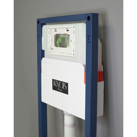 Инсталляция Knois KN9722010-P 1125х500х165 мм с пнемоуправлением, с белой клавишей смыва