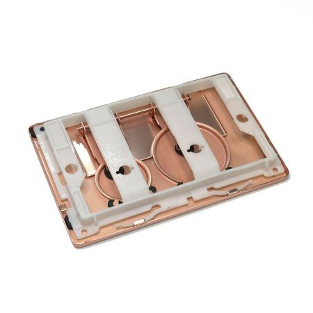 Кнопка механическая двойная Knois KN9900030 розовое золото