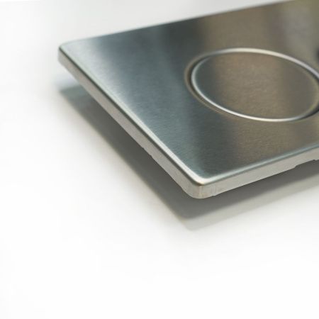 Кнопка механическая двойная Knois KN9900025 серебро