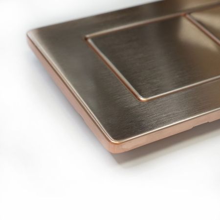 Кнопка механическая двойная Knois KN9900023 розовое золото