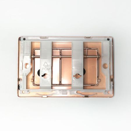 Кнопка механическая двойная Knois KN9900023 розовое золото