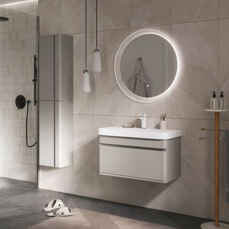 Пенал подвесной EQUIL Elegante 36.R ppELGNT36.R-25.27, правый, амарок белый