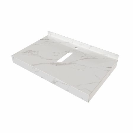 Столешница под раковину керамогранитная 90х50 см Watersense Eva W00283 белый мрамор