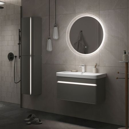 Тумба подвесная EQUIL Elegante 80.1Y tpELGNT80.1Y Мэйджик/Дуб голиано tpELGNT80.1Y с раковиной Nice (9595-80)-24.26