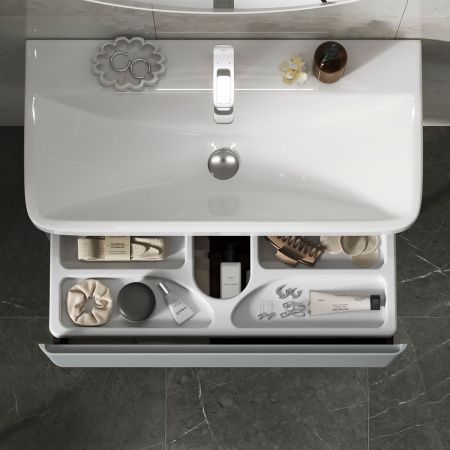 Тумба подвесная EQUIL Elegante 80.1Y tpELGNT80.1Y Мэйджик/Дуб голиано tpELGNT80.1Y с раковиной Nice (9595-80)-24.26