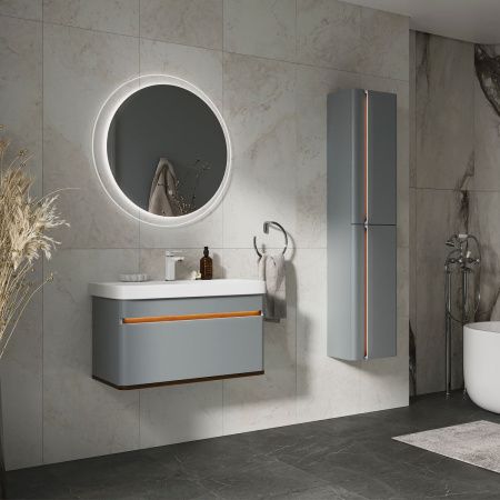 Тумба подвесная EQUIL Elegante 80.1Y tpELGNT80.1Y Мэйджик/Дуб голиано tpELGNT80.1Y с раковиной Nice (9595-80)-24.26