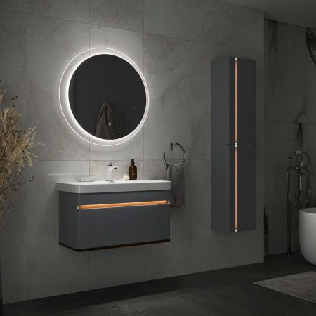 Тумба подвесная EQUIL Elegante 80.1Y tpELGNT80.1Y Мэйджик/Дуб голиано tpELGNT80.1Y с раковиной Nice (9595-80)-24.26