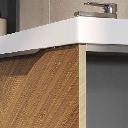 Тумба для ванны подвесная EQUIL FOREST 80.2Y, tpFOREST80.2Y-31, орех, с раковиной 9080TL