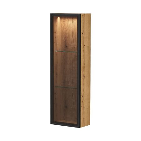 Шкаф со стеклом узкий EQUIL Strong 25.1D, sSTRONG25.1D.R/L-36 дуб эвок