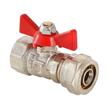 VALTEC Кран шар. под обжим, рукоятка бабочка 16х1/2 вн. VT.342.N.1604