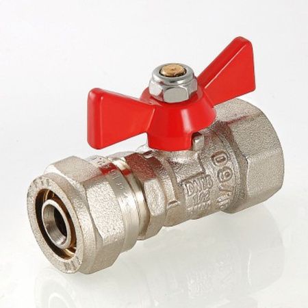 VALTEC Кран шар. под обжим, рукоятка бабочка 16х1/2 вн. VT.342.N.1604