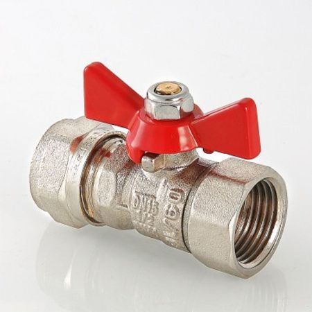 VALTEC Кран шар. под обжим, рукоятка бабочка 16х1/2 вн. VT.342.N.1604