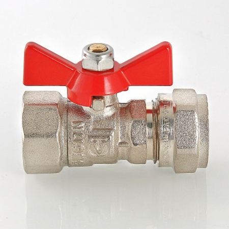 VALTEC Кран шар. под обжим, рукоятка бабочка 16х1/2 вн. VT.342.N.1604